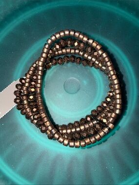 J.Jill Bronze Beaded Stretch Bracelet
